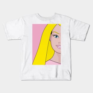 Barbie Movie Profile Fan Pop Art Kids T-Shirt